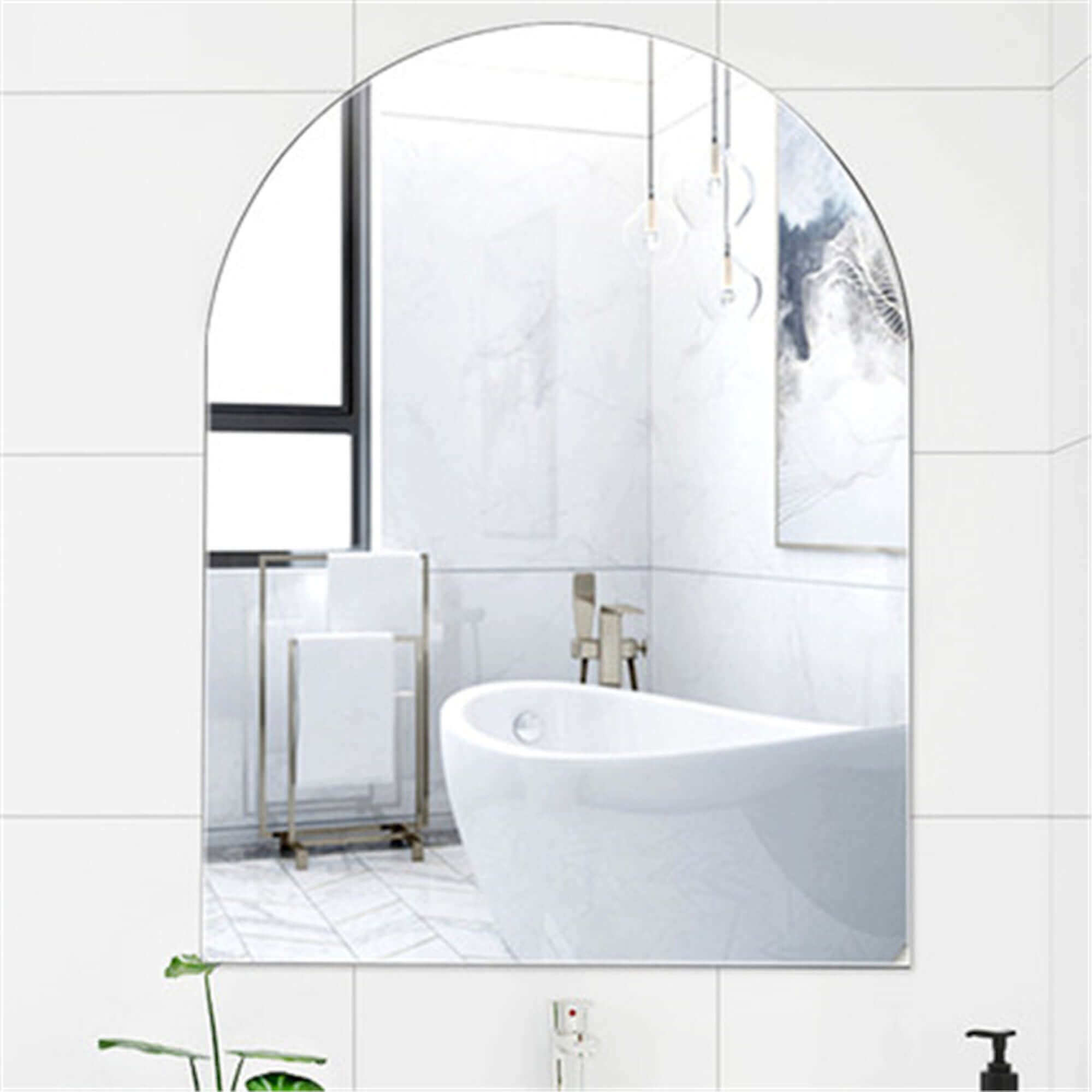 Buy Horizon frameless mirror polished edge 400 x 600mm - arched Online UK | HOUSE OF ENKI